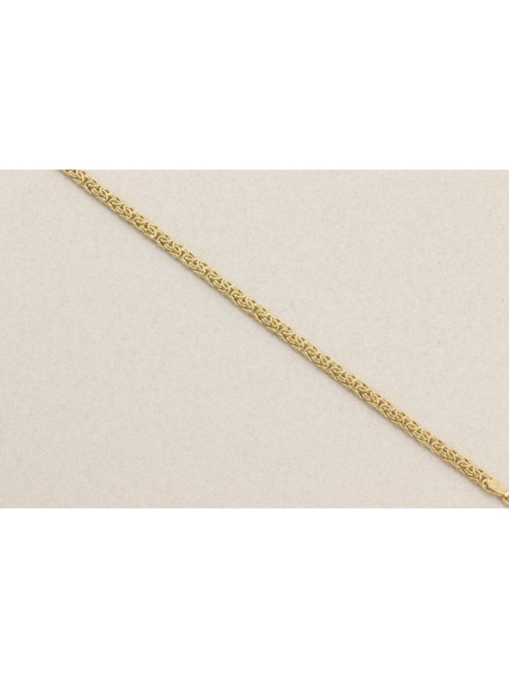18k Yellow Gold Over Sterling Silver Byzantine Chain Bracelet 7 1/2" inch - Picture 6 of 7